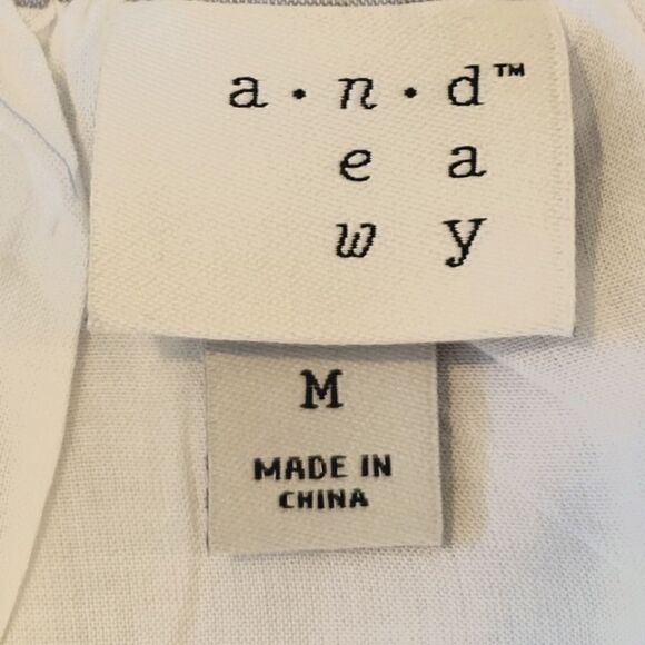 A New Day Blue Striped Ruffle Lined Skirt Size M - Picture 3 of 5